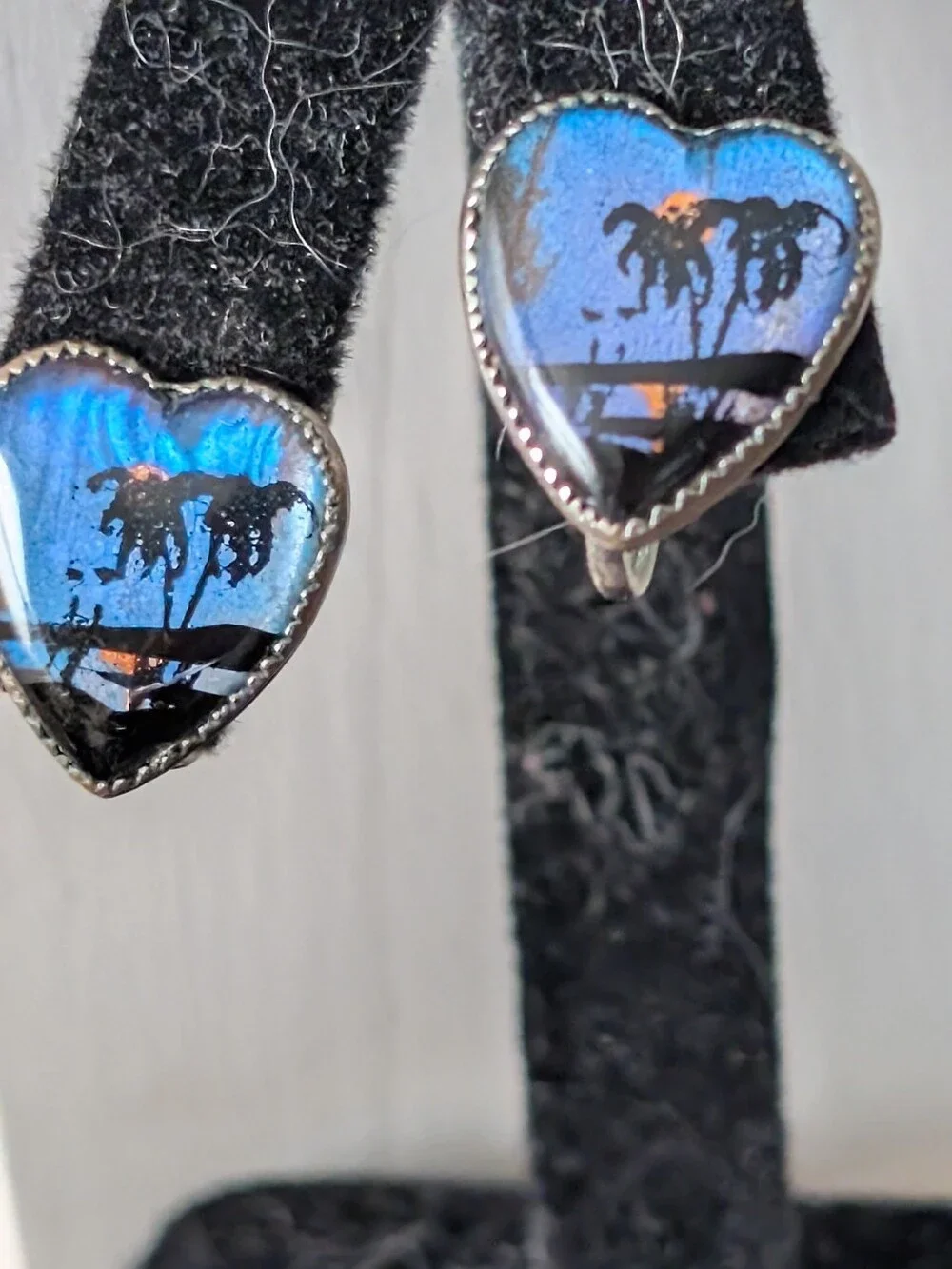 Vintage Butterfly Wing Screw Back Earrings